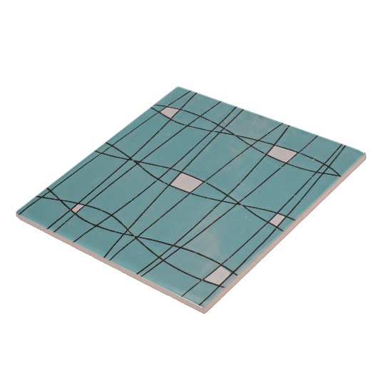 Repro Portugese Blue Geometric Azulejos Modern Tegeltje (Zijkant)
