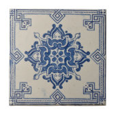 Repro Portugese Blue Geometric Azulejos Tile Tegeltje (Voorkant)