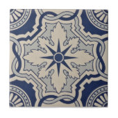 Repro Portugese Blue Geometric Azulejos Tile Tegeltje (Voorkant)