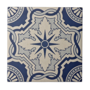 Repro Portugese Blue Geometric Azulejos Tile Tegeltje