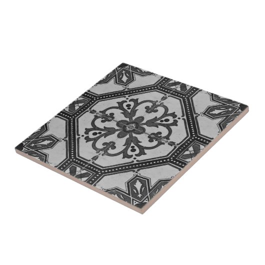 Repro Portugese Blue Geometric Azulejos Tile Tegeltje (Zijkant)