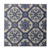 Repro Portugese Blue Geometric Azulejos Tile Tegeltje (Voorkant)