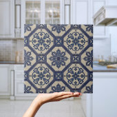 Repro Portugese Blue Geometric Azulejos Tile Tegeltje