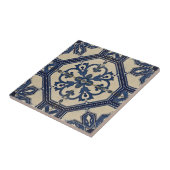 Repro Portugese Blue Geometric Azulejos Tile Tegeltje (Zijkant)