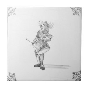 Repro Portugese Drummer Azulejos Tegel Tegeltje