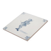 Repro Portugese Drummer Blue Azulejos Tegel Tegeltje (Zijkant)