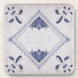 Repro Portugese Floral Blue Azulejos Tile Bier Onderzetter