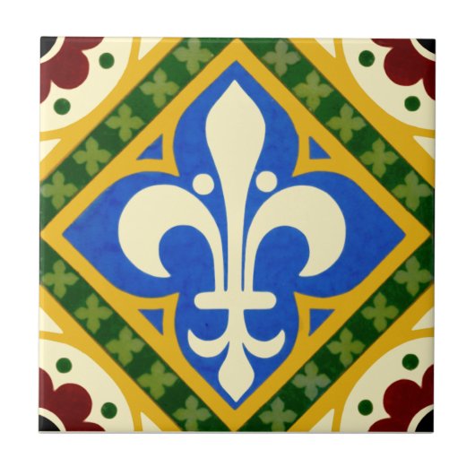 Repro Pugin Gothic Design Minton TIle c 1865 Tegeltje (Voorkant)