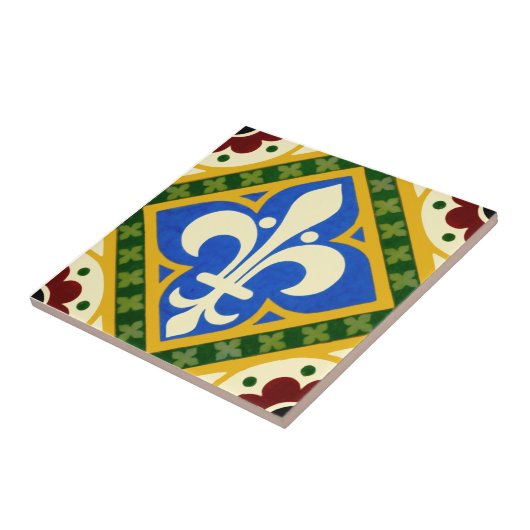 Repro Pugin Gothic Design Minton TIle c 1865 Tegeltje (Zijkant)