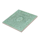 Repro Seafoam Symmetrical Faux Relief Majolica Tegeltje (Zijkant)