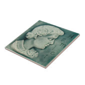 Repro Shakespeare Hamlet Portrait Faux Relief Blau Tegeltje (Zijkant)