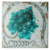 Repro Spain Geometric Azulejos Blue Floral Tile Tegeltje (Voorkant)