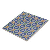Repro Spain Geometric Azulejos Blue Yellow Tegeltje (Zijkant)