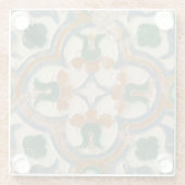 Repro Spain Geometric Azulejos Floral Glazen Onderzetter (Achterkant)