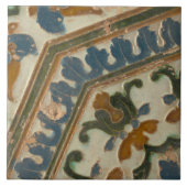 Repro Spain Geometric Azulejos Floral Green Tegel Tegeltje (Voorkant)