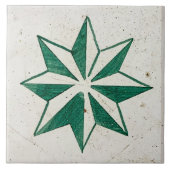 Repro Spain Geometric Azulejos Floral Green Tegeltje (Voorkant)