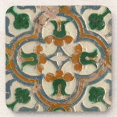 Repro Spain Geometric Azulejos Floral Tile Bier Onderzetter (Voorkant)