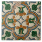 Repro Spain Geometric Azulejos Floral Tile Tegeltje (Voorkant)