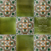 Repro Spain Geometric Azulejos Floral Tile Tegeltje