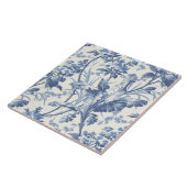 Repro Traditional Floral Blue Delft Tegeltje (Zijkant)