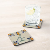 Repro Traditionele gele Tulp Delft Tegel Bier Onderzetter (Rechterzijde)