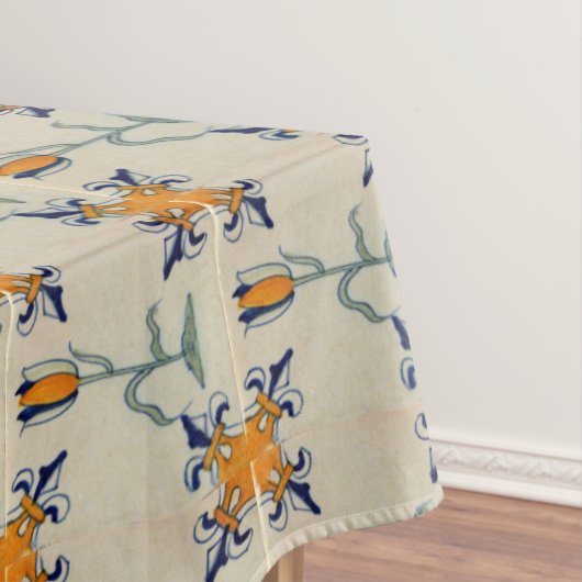 Repro Traditionele gele Tulp Delft Tegel Tafelkleed (Voorbeeld)