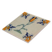 Repro Traditionele gele Tulp Delft Tegel Tegeltje (Zijkant)