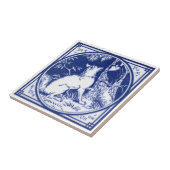 Repro Victoriaans Minton Tile met Wolf Tegeltje (Zijkant)