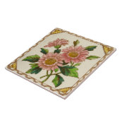 Repro Victoriaans roze dagen in hand met gekleurde Tegeltje (Zijkant)