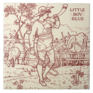 Repro Walter Crane Little Boy Blue Nursery Rhyme Tegeltje