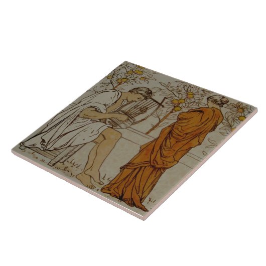 Repro Wedgwood Neoclassical Sinaasappel Grove Musi Tegeltje (Zijkant)