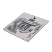 Repro Wellington Arch London Victoriaans Tegel Tegeltje (Zijkant)