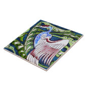 Repro Wm De Morgan Heron (Paren met gouden adelaar Tegeltje (Zijkant)