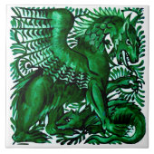 Repro Wm Morgan Green Dragons Parent & Child Tegeltje (Voorkant)