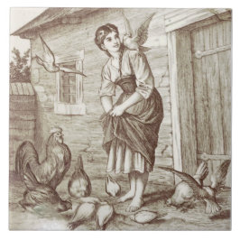 Repro Wm WIse Minton Country Life Sepia Tegeltje