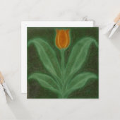 Repro Yellow Green Tulip Art Nouveau Tegel Kaart (Voorkant / Achterkant in situ)