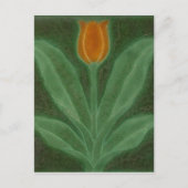 Repro Yellow Green Tulip Art Nouveau Tegel Kaart (Voorkant)