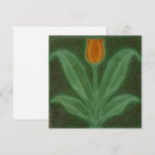 Repro Yellow Green Tulip Art Nouveau Tegel Kaart (Voorkant / Achterkant)