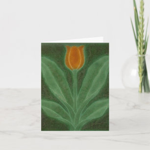 Repro Yellow Green Tulip Art Nouveau Tegel Kaart