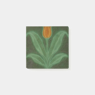 Repro Yellow Green Tulip Art Nouveau Tegel Post-it® Notes