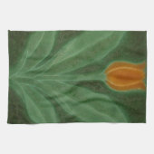 Repro Yellow Green Tulip Art Nouveau Tegel Theedoek (Horizontaal)