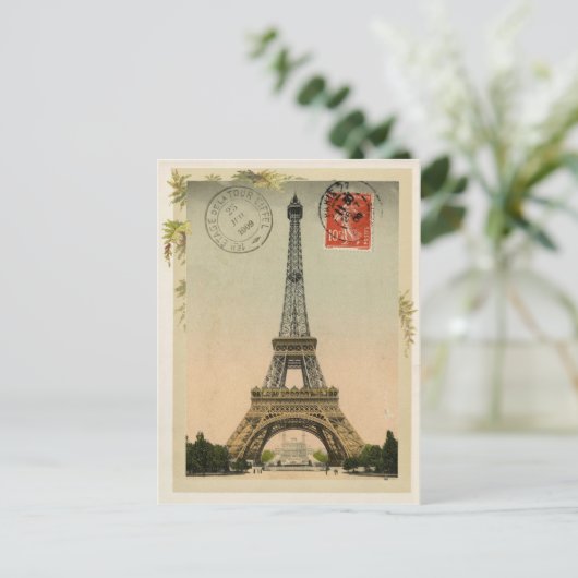  reproductie Eiffeltoren Briefkaart (Staand voorkant)