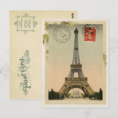 reproductie Eiffeltoren Briefkaart (Voorkant / Achterkant)