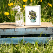 Reproductie geperste bloemen in water kan poster