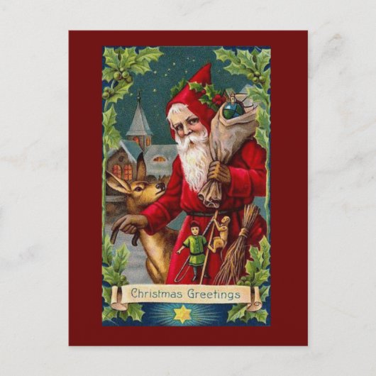  reproductie kerstkunst feestdagenkaart (Voorkant)