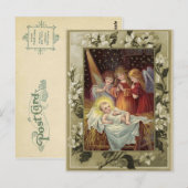  reproductie kerstmis briefkaart (Voorkant / Achterkant)