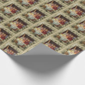  reproductie kerstmis cadeaupapier (Hoek)