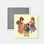  reproductie Kunst Victoriaans Kinderen Magnet (Voorkant / Achterkant)