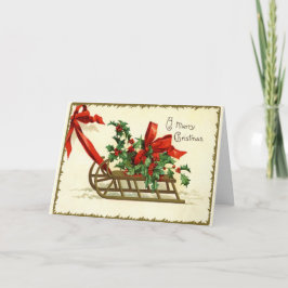 reproductie met prettige kerstcadeaus kaart