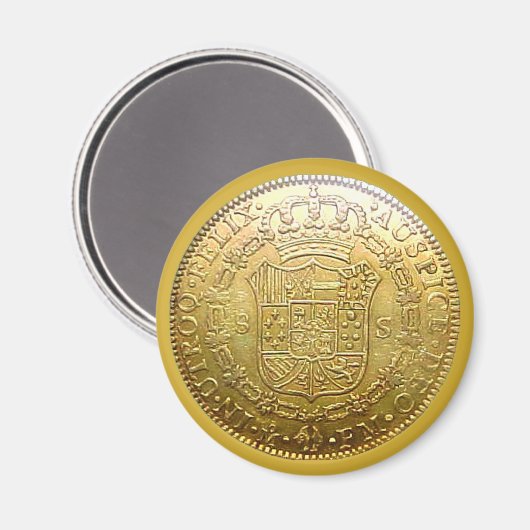 Reproductie Spaanse goudstaven voor Doubloon Magneet (Voorkant / Achterkant)